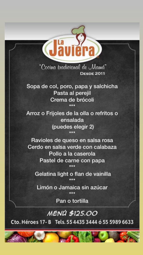 LaJaviera_rest's tweet photo. Feliz vierneeeeees!!!

#MenuDelDia #ComidaCorrida #AntojitosMexicanos #Taquizas #ServicioADomicilio #CDSatelite #Restaurante #Comida #Deli #Desayunos #FelizViernes https://t.co/RYSXU7GLLk