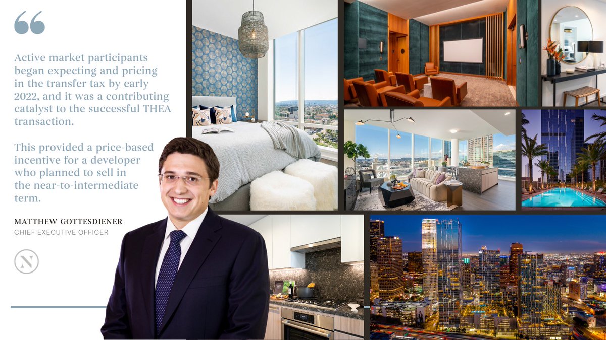 Northland’s CEO, @MRossG199, had the opportunity to speak with @CoStar about LA’s #MansionTax and its impact on the firm’s historic acquisition of THEA at Metropolis. Read the full article bit.ly/3E928iO