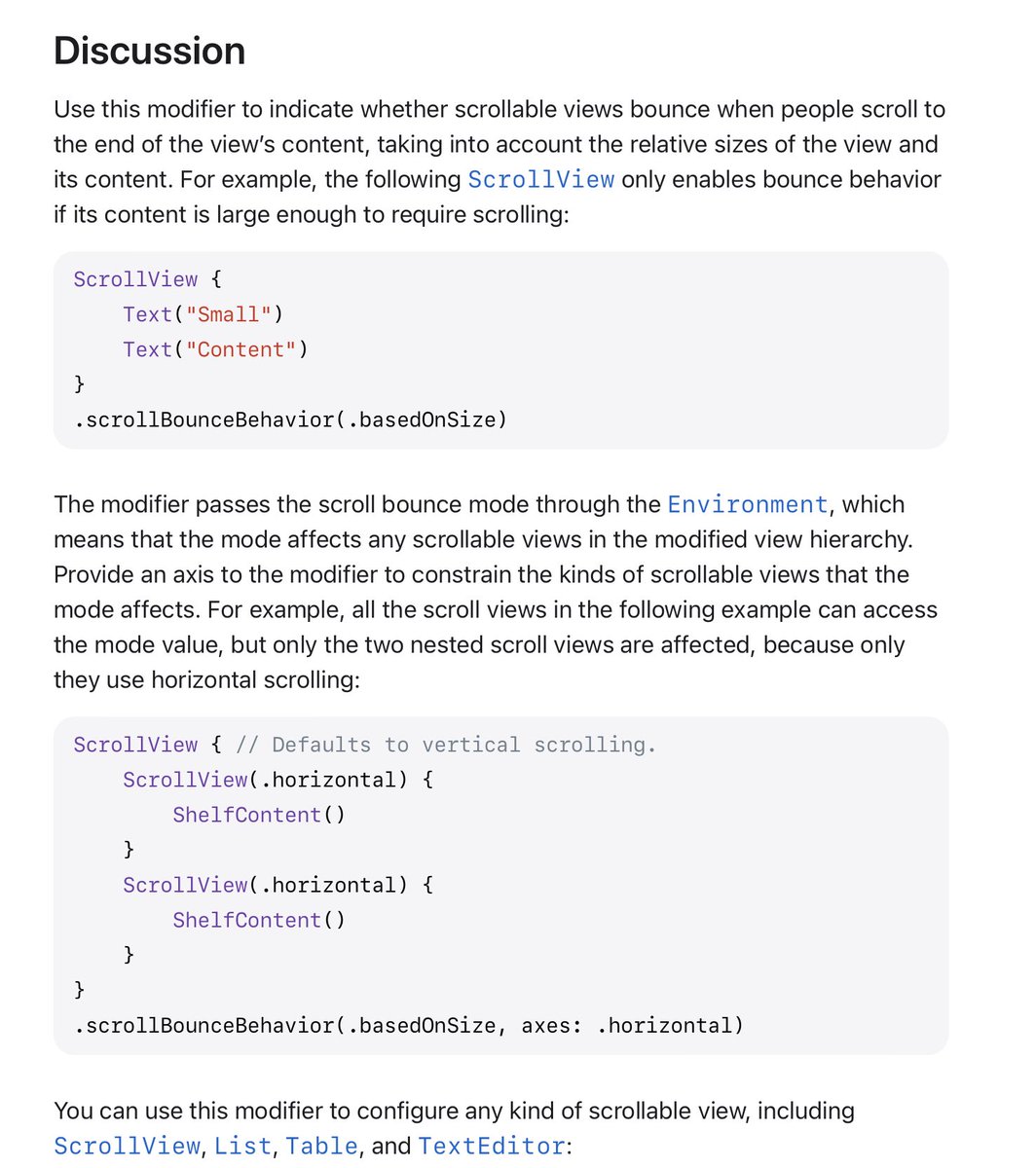 SwiftyAlex's tweet photo. We can now disable scroll view bouncing if the content doesn’t actually need to scroll 👀

https://t.co/vKPbWaQeGV https://t.co/IyosVv22bF