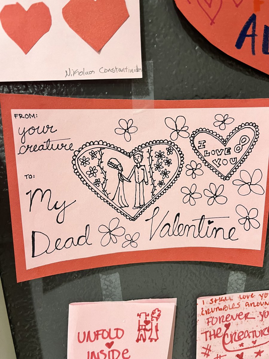 susangbarber's tweet photo. A little late posting our frankentine cards #aplitchat https://t.co/WSoDu5jfgL