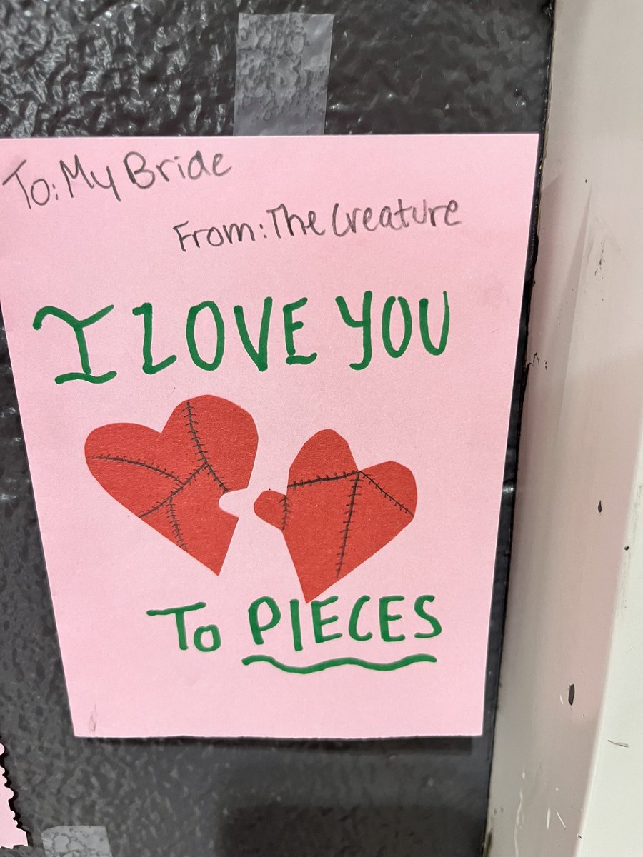 susangbarber's tweet photo. A little late posting our frankentine cards #aplitchat https://t.co/WSoDu5jfgL