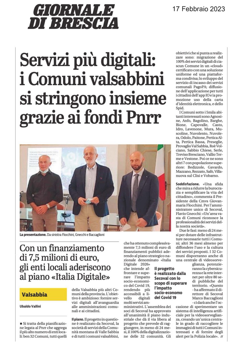 secoval's tweet photo. Un'altra avventura che fonda le sue radici nella sostenibilità e inclusività digitale 🌐

#PNRR #digitalizzazione #ItaliaDigitale https://t.co/AqrRfgAbOm