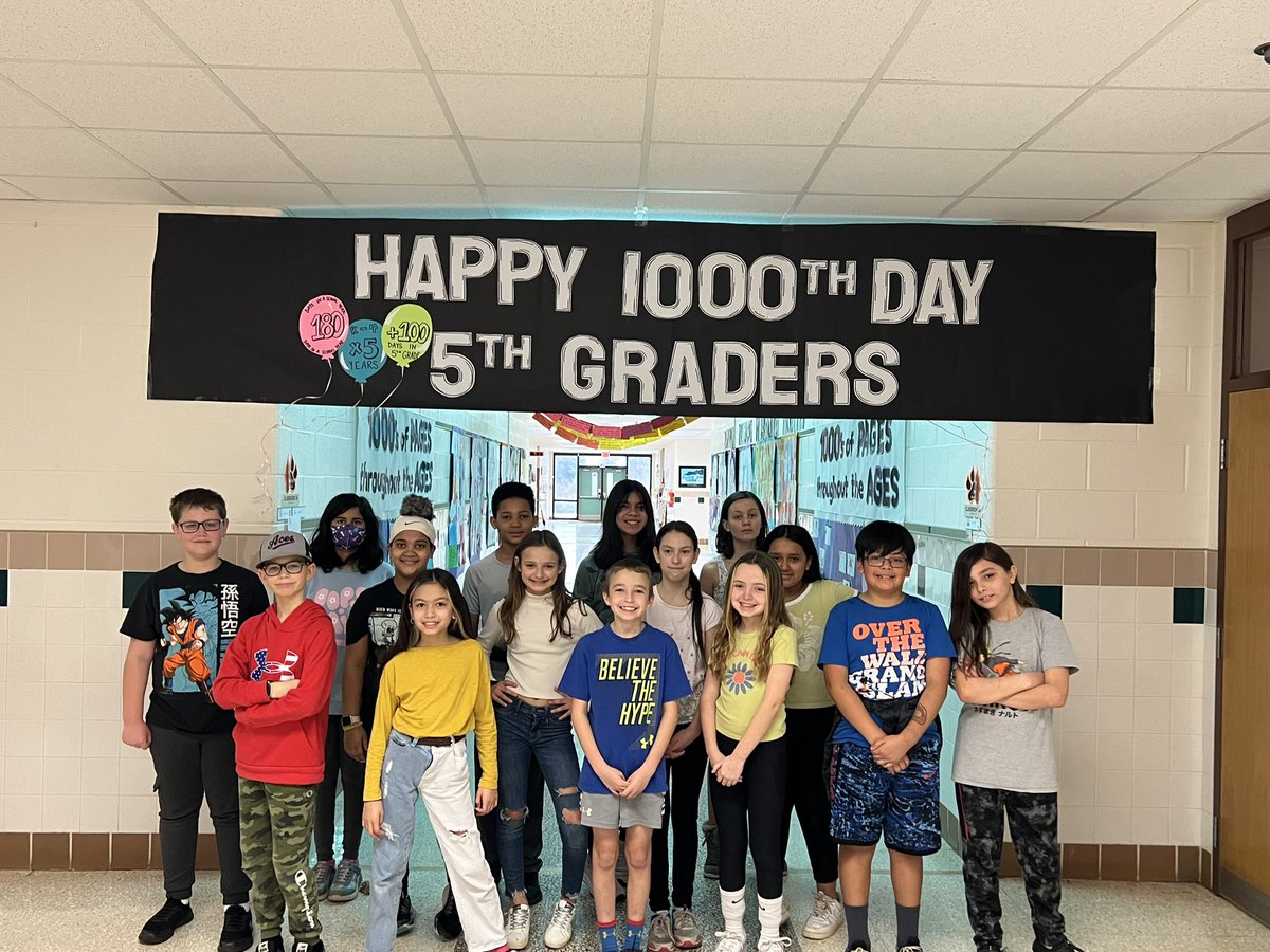 Happy 1000th Day to these Fifth Grade Tigers!!! So proud of all your growth since kindergarten and your resilience throughout the years 🥰🥹🐯@BallsBluffLCPS <a href="/MsDonegan1/">Ms. Donegan</a>