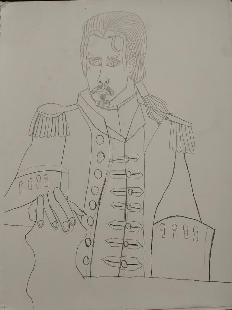 JackieSparrowJr's tweet photo. [My old drawing of Jackie Jr as a Spanish Privateer. Enjoy.]

#POTCFanArt #FanArtFriday #StandUpForOCs https://t.co/JJay9YTN7w