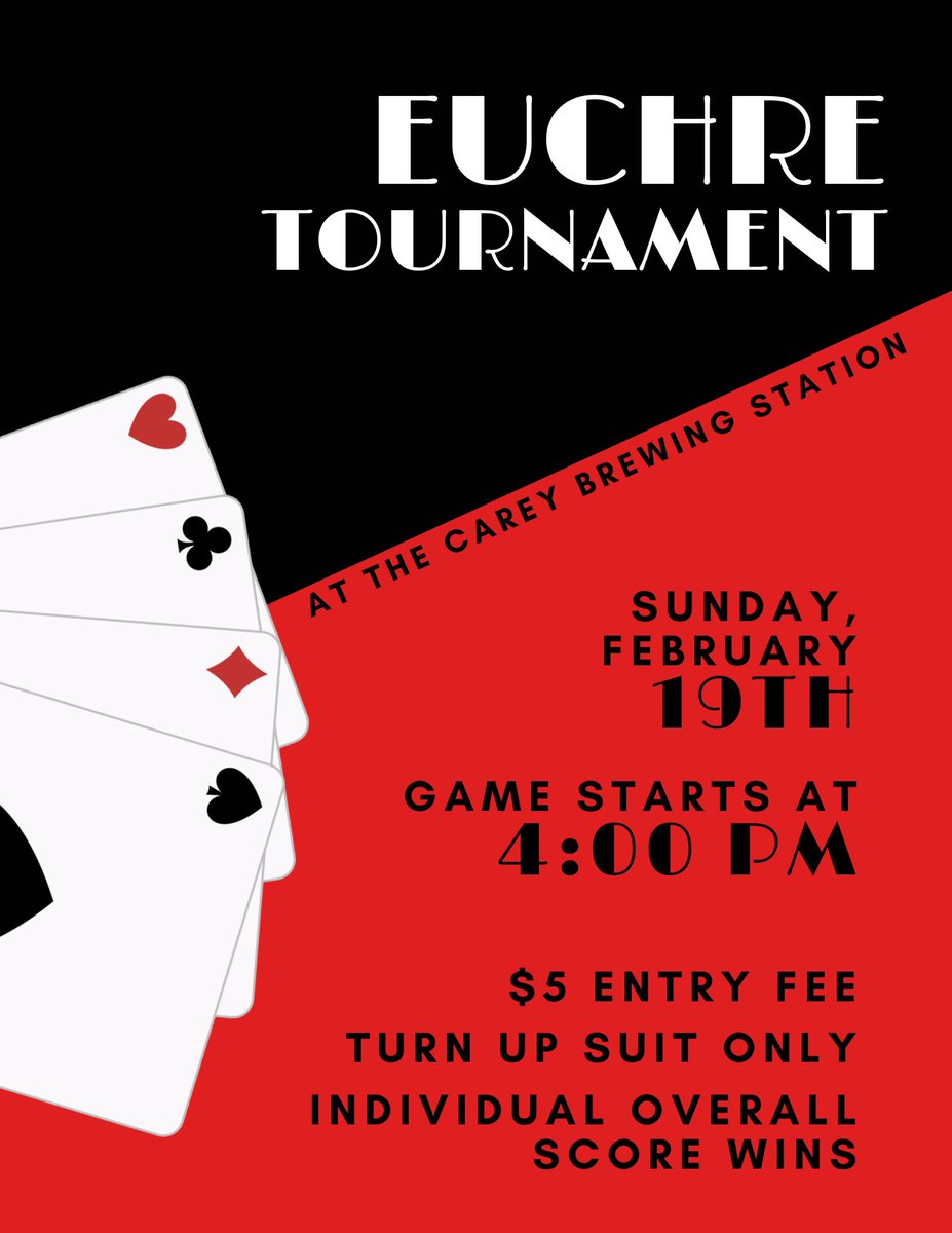 CareyBrewing's tweet photo. OLC Reverse Raffle tonight @ 8:00
Jake Heil hits the stage @ 8:30
Our goal is to stream the Carey/Mohawk basketball game this evening! #WeAreCarey 
Sunday - Euchre @ 4:00 
Check out our events below for next week and beyond! 
Reminder numerous stouts on tap! Cheers
#ohiocraftbeer https://t.co/jYAgNR638K
