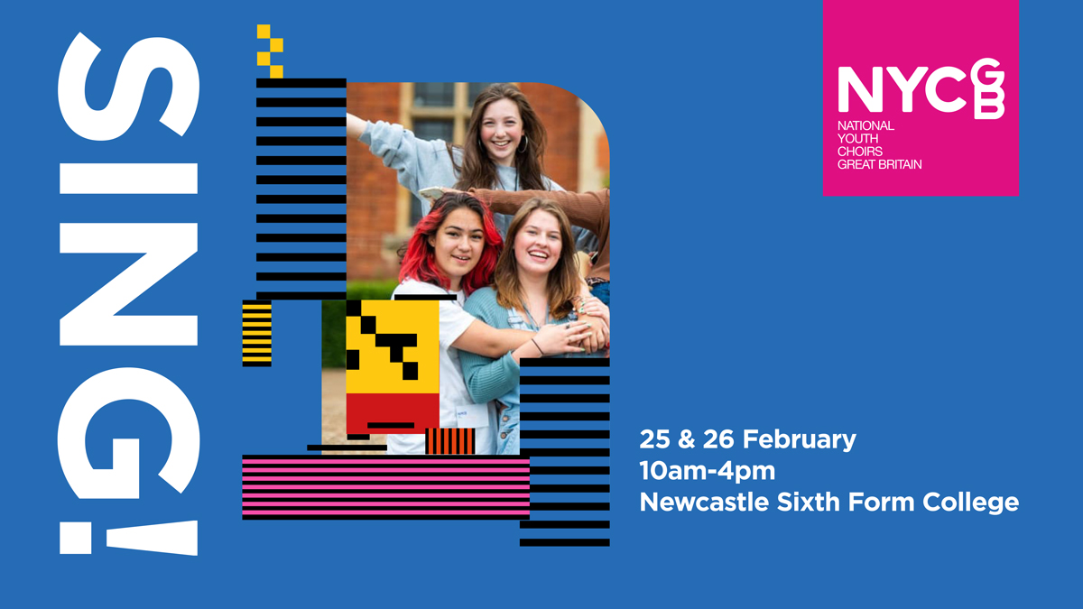 Get involved in NYCGB SING! 🚀

FREE singing activity at the end of half term in the North East! 🗺️

SING! is open to all young people ages 10-14 who love to sing, food will be provided, and there is support for travel costs.  

Learn more and sign up ➡️ bit.ly/3k41b4t