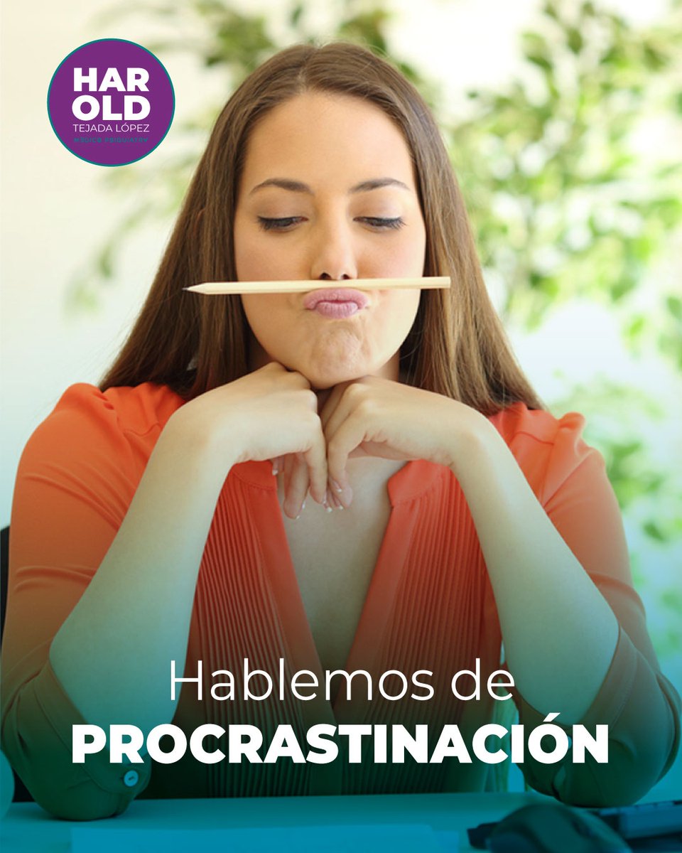 drharoldtejada's tweet photo. ⁣⁣⁣⁣Procrastinar es el hábito o la tendencia de ⁣⁣⁣⁣postergar aquellas actividades que debemos realizar, reemplazándolas por otras más irrelevantes o agradables. Pero esto sin duda puede afectar nuestro bienestar emocional, personal, laboral, familiar y social. https://t.co/zq8PDtYwxN
