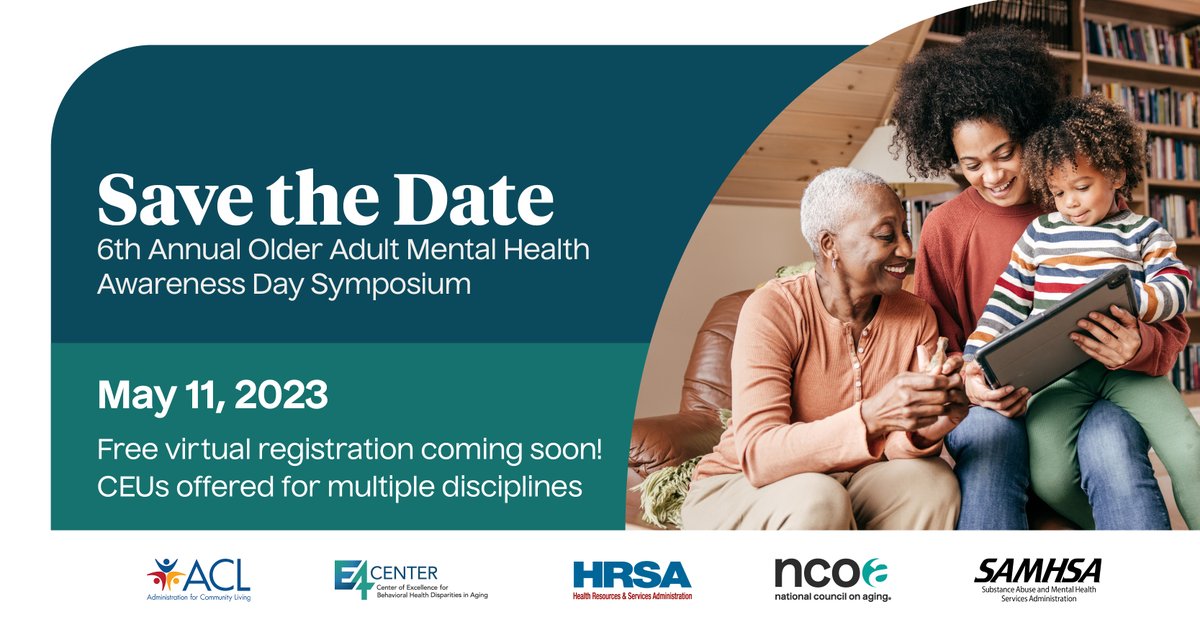 Samhsa On Twitter Save The Date Join Us For The 6th Annual Older Adult Mental Health