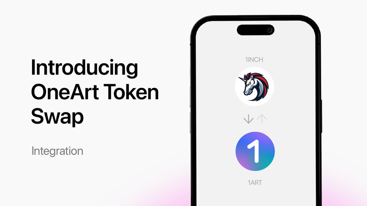 🚀 Big news!

OneArt has integrated 🦄 <a href="/1inch/">1inch</a>, the first of many more to come. All OneArt wallet users can now enjoy zero additional fees while swapping tokens. Available for Android users with the latest update.

💥 Trading made easier and more accessible!