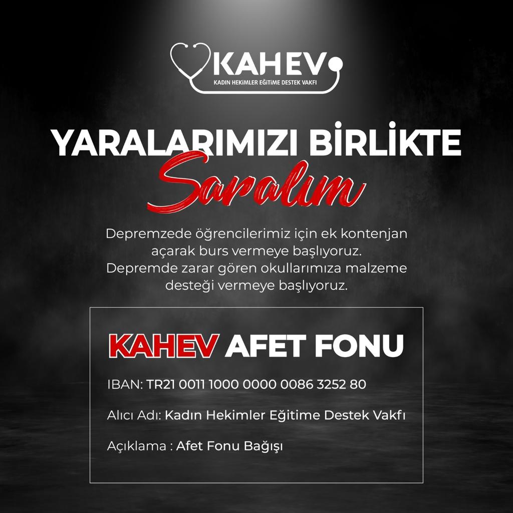 Üyesi olmaktan gurur duyduğum canım <a href="/KAHEV2018/">KAHEV</a> Vakfı. Gene birlikte yaralarımızı birlikte saracağız diye yola çıktık, bizi bu yolda yalnız bırakmayınız. Geleceğimize sahip çıkalım #kahev