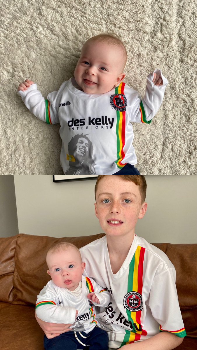 Cork away for my big baby, the little baby is just happy his jersey fits ❤️<a href="/bfcdublin/">Bohemian Football Club</a>