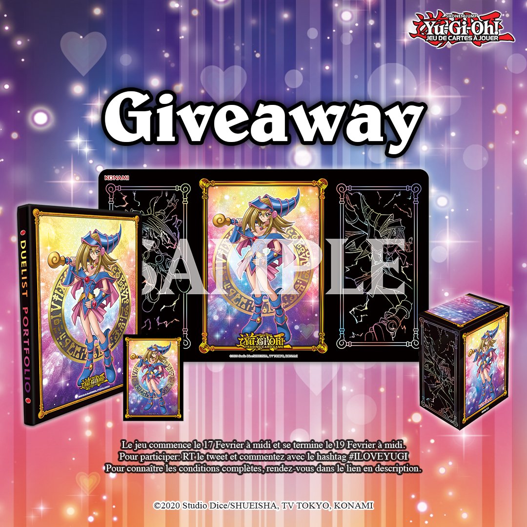 KONAMIFR's tweet image. CONCOURS ! 🔥
À gagner: 1 kit d'accesoires Yu-Gi-Oh! Magicienne des Ténèbres #yugioh

Fin du concours Dimanche 19 Février 2023 à midi !

Pour participer: 

- RT &amp;amp; Follow @KONAMIFR 
- Mettre #ILOVEYUGI en com

Détails ici :tinyurl.com/2p98dk62