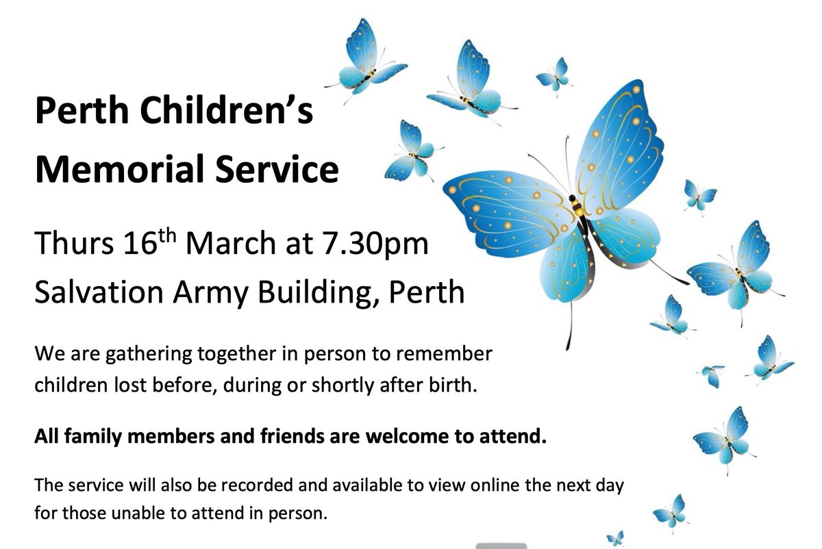 We invite you to join us to remember children lost during pregnancy or shortly after birth. If you are unable to attend in person but would like your child’s name read out during the service, please use this link forms.office.com/e/a5XbA91MMQby <a href="/NHSTayside/">NHS Tayside</a> <a href="/NICUNinewells/">NICUNinewells</a> <a href="/taysidesands/">Tayside Sands</a>