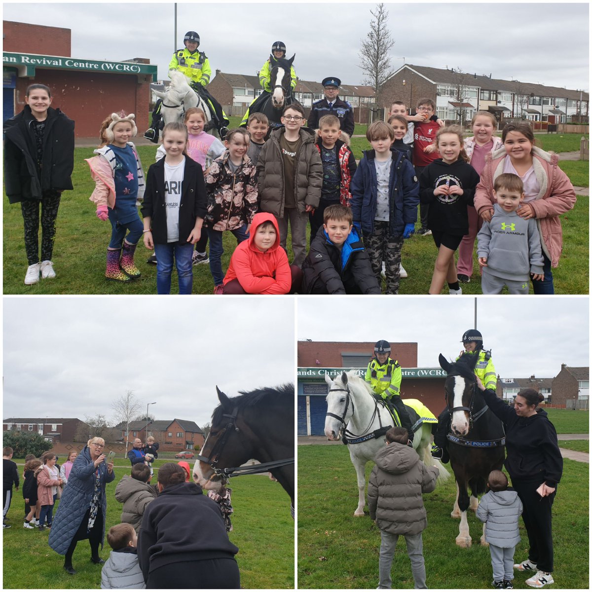 Police horses Silver &amp; Oxberry and had a lovely afternoon visiting the Woodlands community centre. They met the staff &amp; Children from the Woodlands kids club and a great time was had by everyone.
<a href="/MerPolMounted/">Mer Pol Mounted</a>
#StandTall