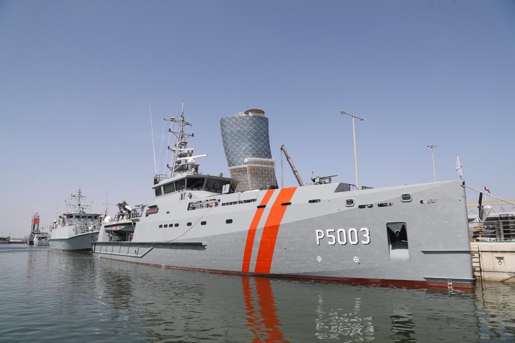 IDEX_UAE's tweet photo. The first batch of naval vessels arrived at the Abu Dhabi National Exhibition Centre Waterfront (ADNEC Marina) today, to take part in NAVDEX 2023. NAVDEX 2023 will be held in conjunction with IDEX 2023, https://t.co/BVhkRoJcOV