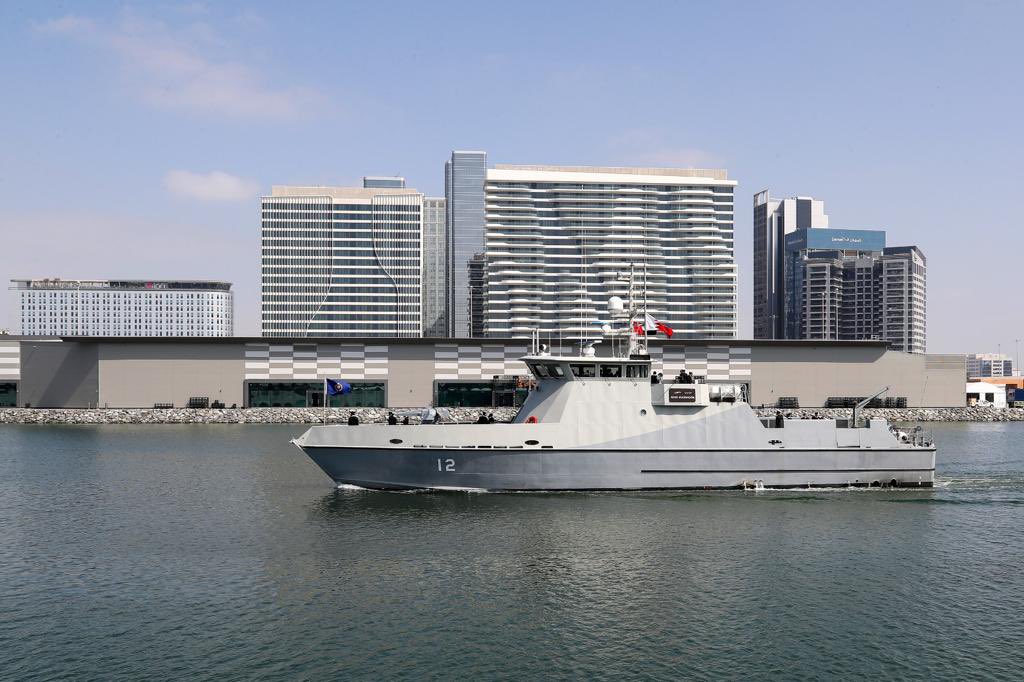 IDEX_UAE's tweet photo. The first batch of naval vessels arrived at the Abu Dhabi National Exhibition Centre Waterfront (ADNEC Marina) today, to take part in NAVDEX 2023. NAVDEX 2023 will be held in conjunction with IDEX 2023, https://t.co/BVhkRoJcOV