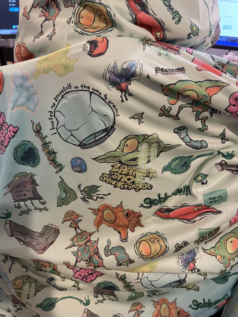 NFTdavie's tweet photo. I have a lot of merch from multiple #NFTCommunity but I do believe the merch from @goblintown #goblintown is unique and one of the best! Do you agree? #NFTmerch @truth @secretsociety #truthlab #illuminatiNFT https://t.co/n1vDzjwFe1