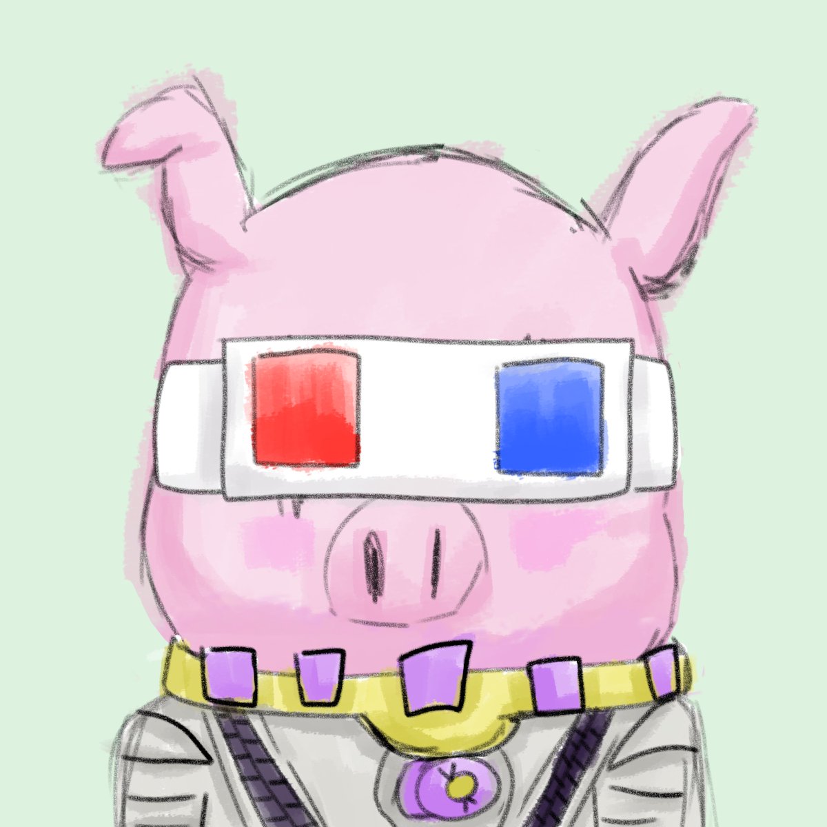 PorkysNFT's tweet photo. I wonder what space looks like in 3D glasses.... https://t.co/jUVra0zIG1