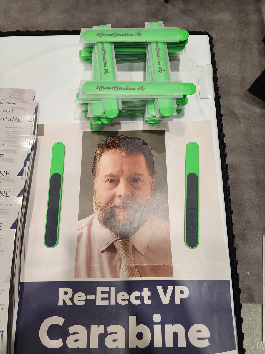 GCarabine's tweet photo. Good morning teachers of #CCTC2023.
Drop by the #PECElection booth for some #PracticalPropaganda and ask the candidates a few questions. https://t.co/LktLa0PDpe