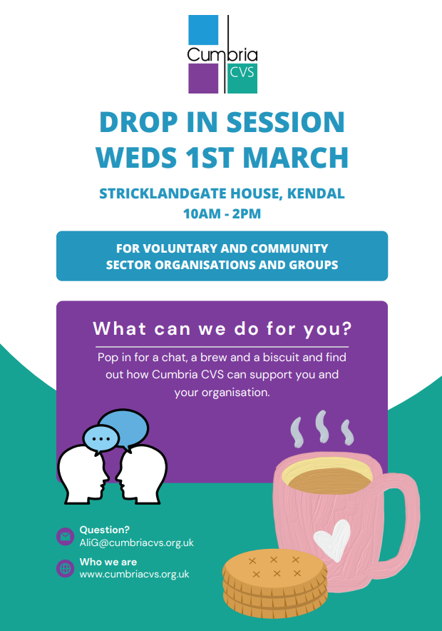 Bay Health and Care Partners (@morecambebhcp) on Twitter photo There's a drop-in event hosted by <a href="/CumbriaCVS/">Cumbria CVS</a> for local community groups at organisations in #Kendal on March 1st 10am - 2pm at Stricklandgate House There's a drop-in event hosted by <a href="/CumbriaCVS/">Cumbria CVS</a> for local community groups at organisations in #Kendal on March 1st 10am - 2pm at Stricklandgate House