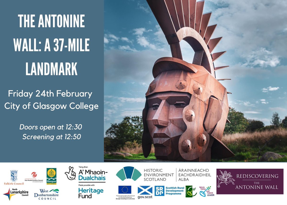 AntonineWall's tweet image. Did you miss our Film Première? We have another free screening next week in Glasgow @CofGCollege ! Book your free ticket here eventbrite.co.uk/e/547758519477 @HeritageFundSCO @DigItScotland  @welovehistory @RomanScotland @GlasgowCC
