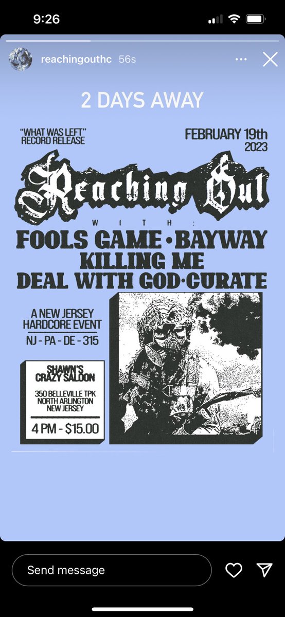 reachingouthc's tweet photo. Record release is in two days. If you rep New Jersey hardcore you’ll be here.. https://t.co/OSpYO87Ska