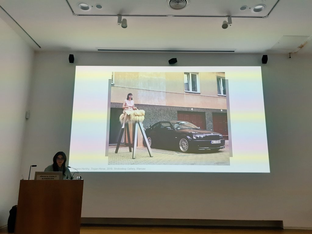 TheHughLane's tweet photo. A fascinating philosophical talk with curator Sara Muthi this morning, considering contemporary art that has its own internal language and what it has to say (or not). Thanks Sara for getting us thinking #BasicTalks #HughLaneTalks https://t.co/JACQbH9ef9