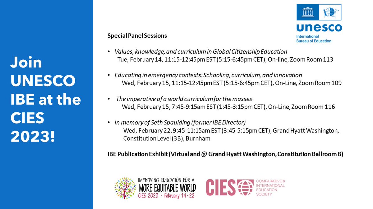 Been attending the @CIES_us conference since 2001 and it's come full circle – back in Washington, DC! Can’t wait to represent <a href="/IBE_UNESCO/">UNESCO-IBE</a> and to talk about the importance of #curriculum for the future of education and learning. See you soon, #CIES2023! #IBEatCIES #CIESveteran