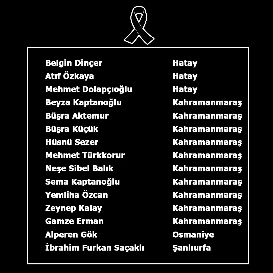 ankaraeczaci's tweet photo. Kahramanmaraş'ta meydana gelen ve 10 ilimizi etkileyen deprem felaketinde 47 eczacımızı kaybettik. 

Aramızdan ayrılan meslektaşlarımıza Allah'tan rahmet, eczacılık camiamıza başsağlığı ve sabır diliyoruz. https://t.co/D8raCI4jLq