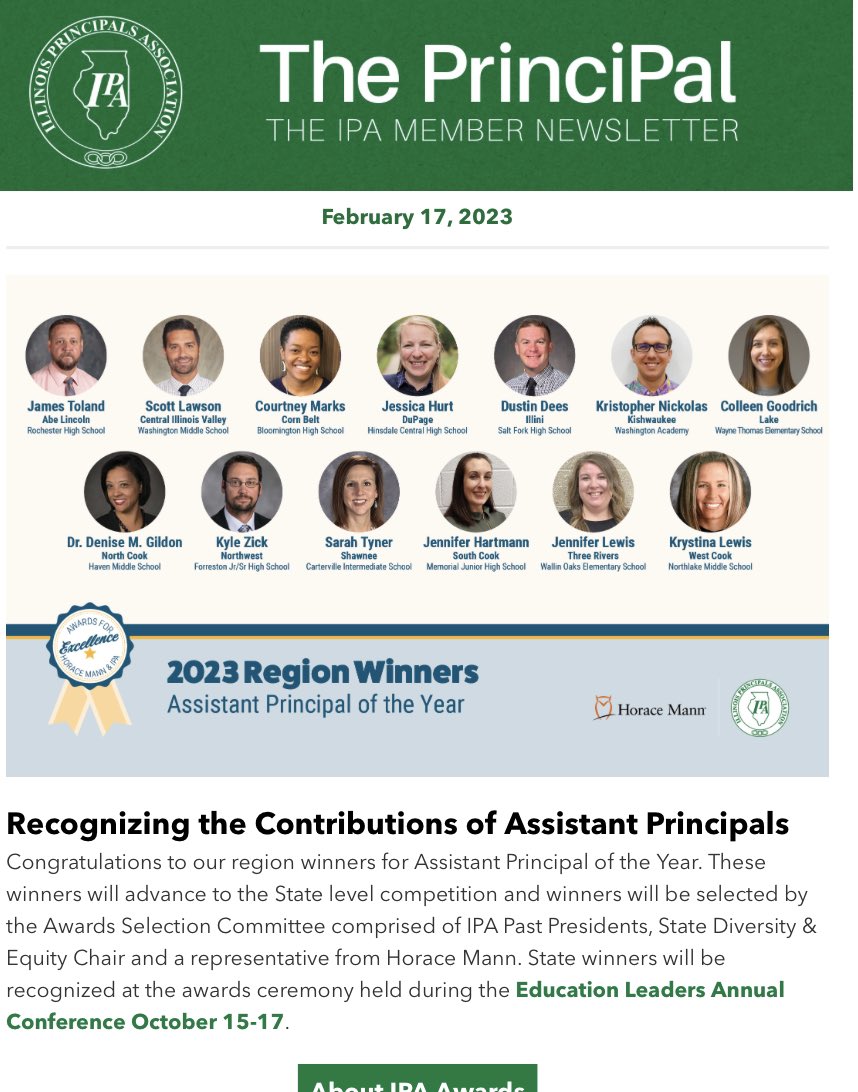 It is an honor to represent the <a href="/IPAAbeLincoln/">IPAAbeLincoln</a> and especially our <a href="/RocketsCUSD3a/">Rochester Rockets</a> school community. Thank you so much to <a href="/ilprincipals/">Illinois Principals Association</a> and all the great teachers at <a href="/RochesterHS_3A/">Rochester HS</a> and <a href="/Roch_Int_456/">RIS</a> for all you do. #gorockets #rise #together 🚀🧡💙