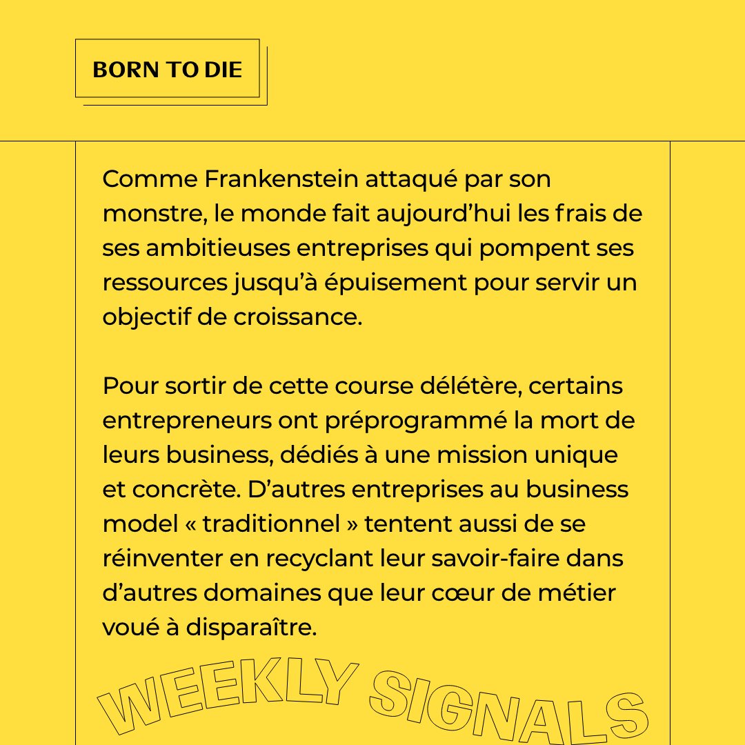 WConranDesign's tweet image. 🚨 Weekly Signals #46 – BORN TO DIE 🚨 
 
Toutes les bonnes choses ont une fin 
 
Pour en savoir plus 👉🏼 linkedin.com/feed/update/ur…
