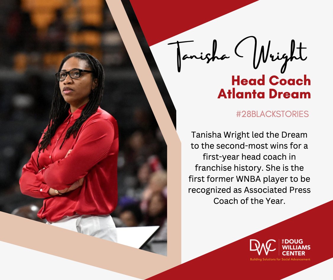 Former <a href="/WNBA/">WNBA</a> player Tanisha Wright, who has spent the last two seasons as an assistant coach for the <a href="/LVAces/">Las Vegas Aces</a>, is now the head coach for the <a href="/AtlantaDream/">Atlanta Dream</a>. Wright is the fifth Black coach in the 12-team league. #28BlackStories #BlackHistory365