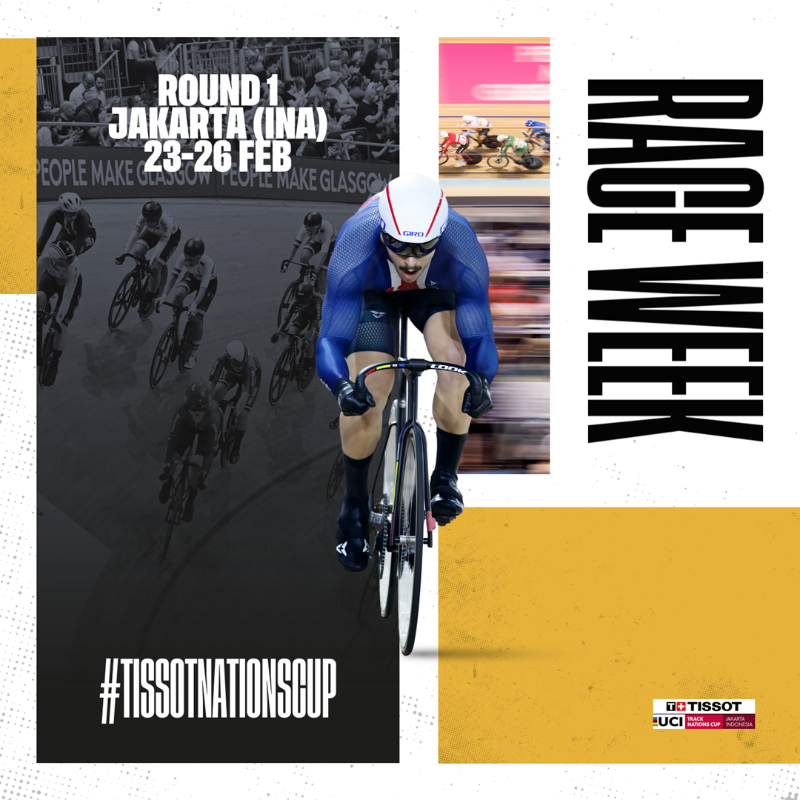 UCI_Track's tweet photo. Here we go! 👊

Round 1️⃣ of the 2023 @TISSOT UCI Track Nations Cup starts tomorrow with official practice. ⚡️

#TissotNationsCup