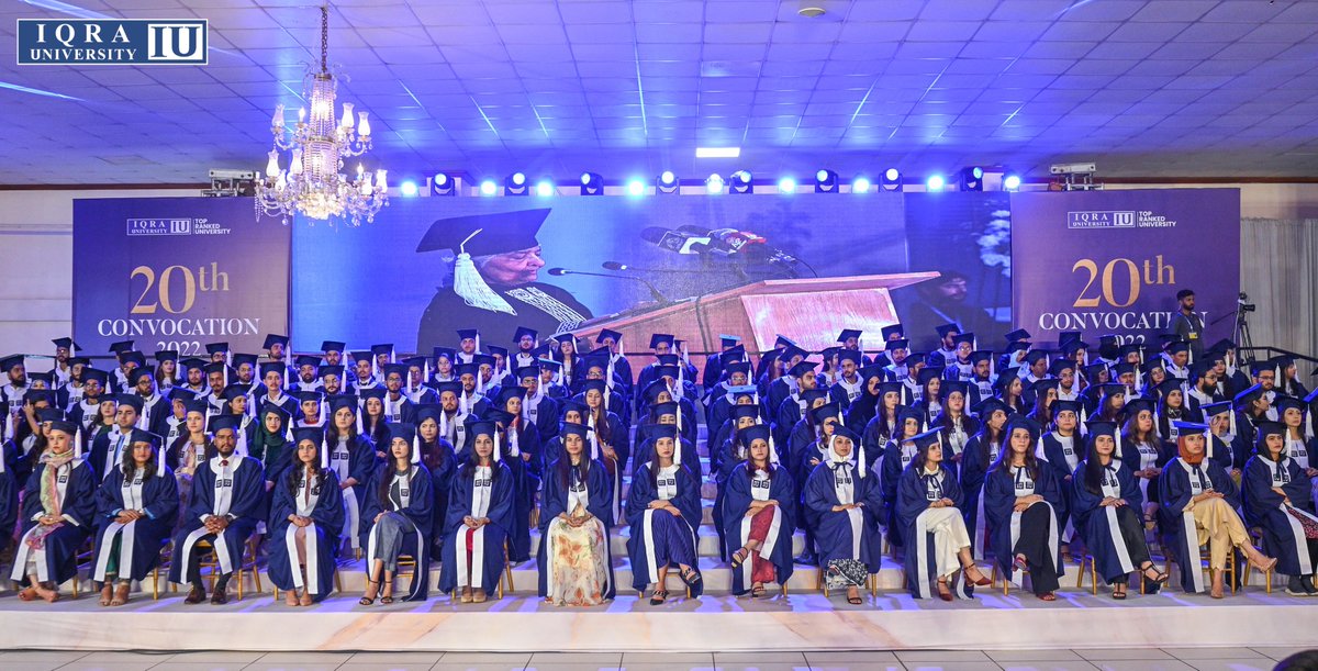 IqraUniOfficial's tweet photo. Convocation, an event that carries emotions and hopes simultaneously. We loved to caught your moments like tossing your caps in the air, flaunting in your magnificent gowns, and cheering memories of your unforgettable years with happy faces.
#Convocation2022 #IqraUniversity https://t.co/v7ehmy3gHa