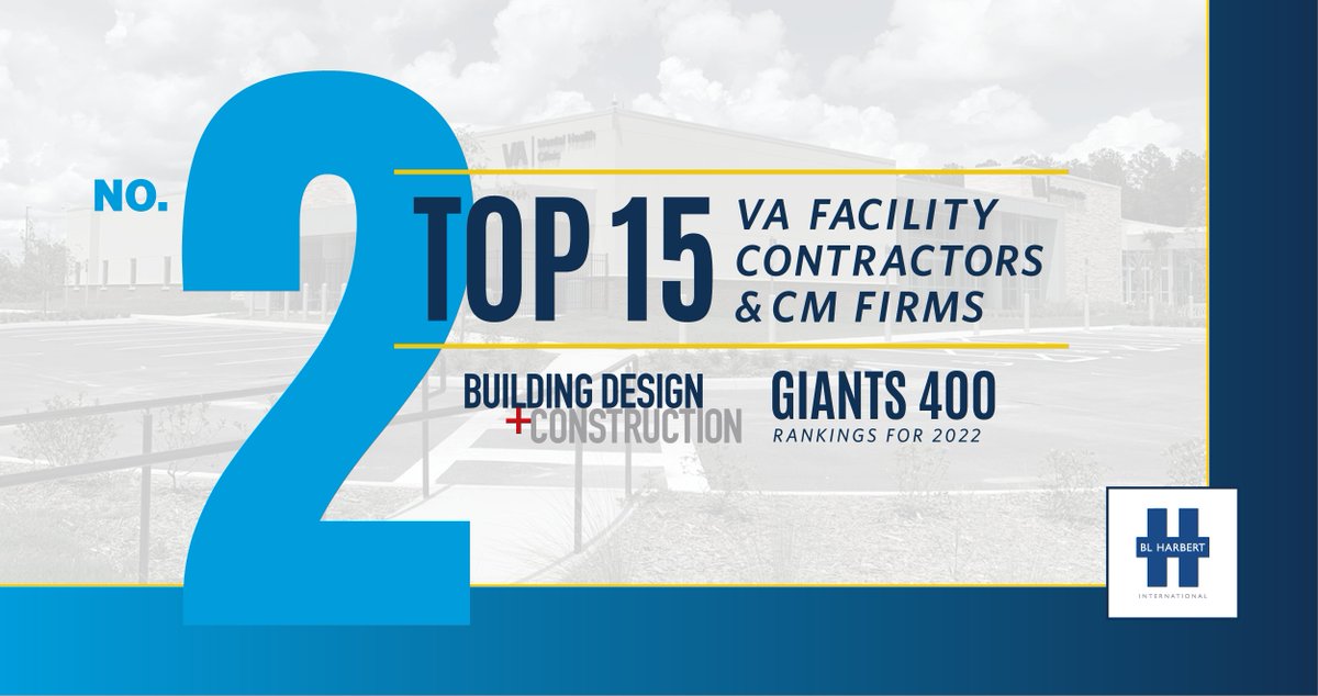 Building Design+Construction Media recently released their Top 15 VA Facility Contractors &amp; CM Firms list, and BL Harbert is ranked #2!

#BLHI #BuildAnythingAnywhere