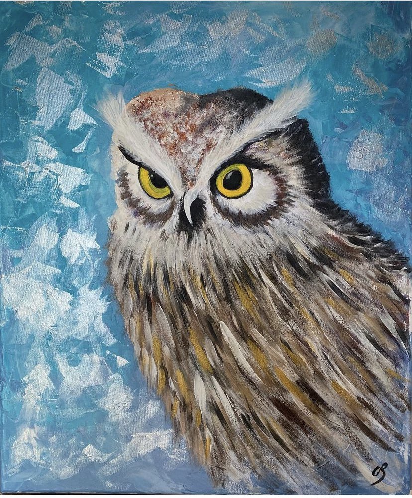 chrisbe35979866's tweet photo. Acrylic Owl on canvas.@boostingart @addicts_art @JackmansArt @artist_ol @artfinderlatest #art https://t.co/NNC6KQyxhI