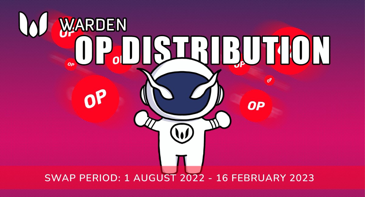 Warden $OP Grant Community Distribution #1
. 
For more details medium.com/wardenofficial…
.
#Optimism #WardenSwap