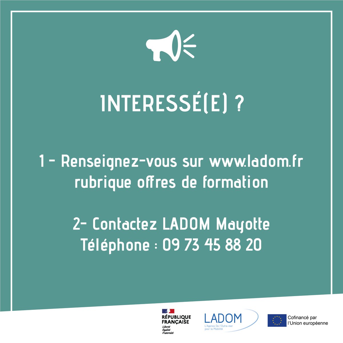LadomOfficiel's tweet photo. 📢URGENT offre de #formation en mobilité à saisir (réservée aux résidents #Mahorais) Venez vous former au Diplôme d’Etat d’ambulancier ! https://t.co/Iis2DSEPQZ #Mayotte #offredeformation #mobilité https://t.co/7kSTHoLCJb
