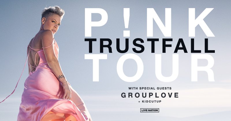 💗 <a href="/pink/">P!nk</a>'s #TRUSTFALLTour has just been announced 💗 Tickets go on sale next Friday, February 24th at 10am local time here livemu.sc/3GawW4O