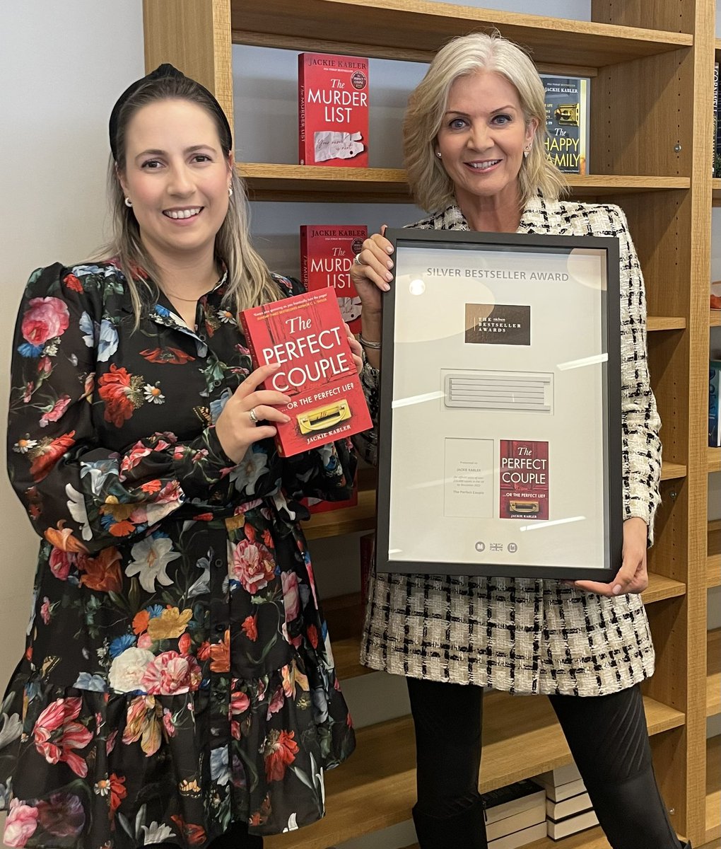 Jackie Kabler (@jackiekabler) on Twitter photo Still smiling after yesterday’s trip to the <a href="/HarperCollinsUK/">HarperCollinsUK</a> <a href="/0neMoreChapter_/">One More Chapter</a> office to receive a <a href="/NielsenBook/">Nielsen BookData</a> Silver Bestseller Award for exceeding a quarter of a million UK sales of The Perfect Couple. So thrilled, so grateful - THANK YOU! <a href="/girl_on_a_ledge/">Charlotte Ledger</a> <a href="/JennieRothwell1/">Jennie Rothwell</a> Still smiling after yesterday’s trip to the <a href="/HarperCollinsUK/">HarperCollinsUK</a> <a href="/0neMoreChapter_/">One More Chapter</a> office to receive a <a href="/NielsenBook/">Nielsen BookData</a> Silver Bestseller Award for exceeding a quarter of a million UK sales of The Perfect Couple. So thrilled, so grateful - THANK YOU! <a href="/girl_on_a_ledge/">Charlotte Ledger</a> <a href="/JennieRothwell1/">Jennie Rothwell</a>