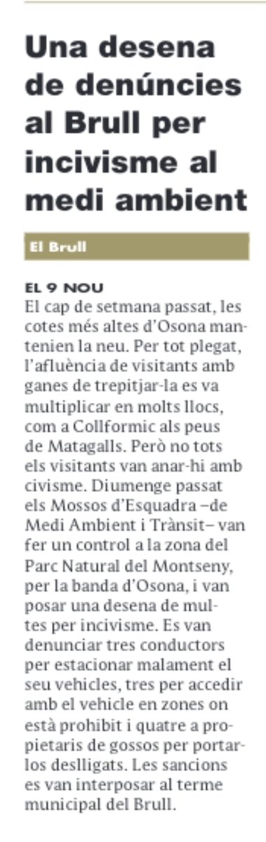 AjElBrull's tweet photo. El cap de setmana passat els @mossos van tenir que sancionar comportaments incívics a #Collformic per 🚗 mal estacionats o transitar per zones prohibides, i també per portar 🐕 deslligats en zones de pastures.

Parcs Natuals Sí, però amb civisme. https://t.co/KGSkhLI8ce