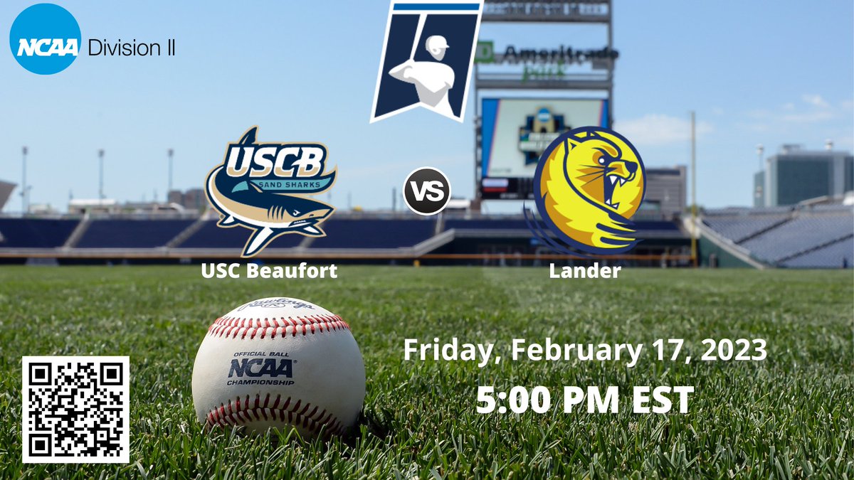ncaad2bsbll's tweet photo. 5:00 PM EST
USC Beaufort vs Lander | NCAA D II BASEBALL
🔗 https://t.co/8cxlMB6eIa
Friday, February 17, 2023
@USCBAthletics @USCBBase @bmartin3233 @seth7robinson @walker_jc_23 @MackCromer @CoachRoberts6 @USCBAlumni https://t.co/e47ZIZRexF