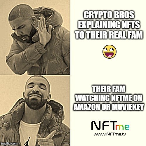 NFTmeTV's tweet photo. Sure, you keep tryin' bro! ๐๐คฃ
Award-Winning #NFT & #Crypto TV Series 'NFTme' is enlightening the masses! https://t.co/Pw995uHc0C
To watch now on #AmazonPrime, visit: https://t.co/qOqy2dwiMt (US/UK/JP Only)
To watch now on #MovieKey, visit: https://t.co/oKagkTyPvL (Worldwide) https://t.co/jHGyFZVooP