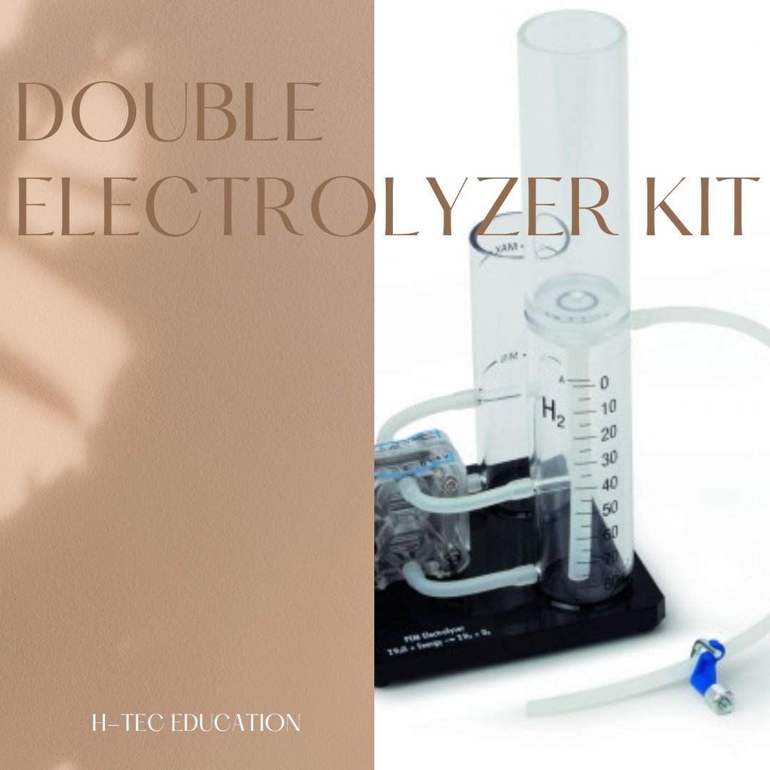 HTECEducation's tweet photo. The Double Electrolyzer Kit is a Double-Cell PEM Electrolyzer with water tanks, hydrogen, and oxygen storage tanks. The Electrolyzer 10 produces and stores hydrogen and oxygen simply by adding de-ionized water and an electric load. Link below for more!

https://t.co/VxAUSkUOVX https://t.co/D82khemlkP