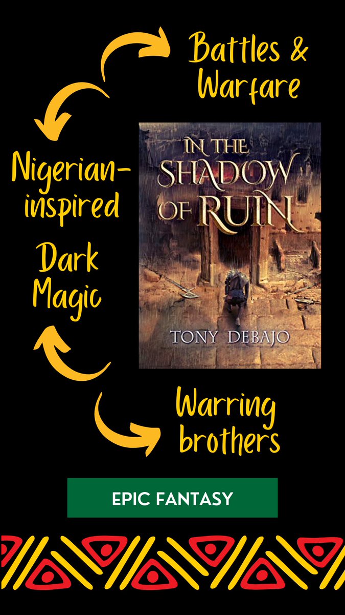 In The Shadow of Ruin by @tdebajo #blackindiefantasymonth Day 17 A military epic fantasy about two warring brothers and how their conflict affects everyone around them. Fast-paced, multi-pov, & epic battles ensue. Amazon: amazon.com/Shadow-Ruin-To…