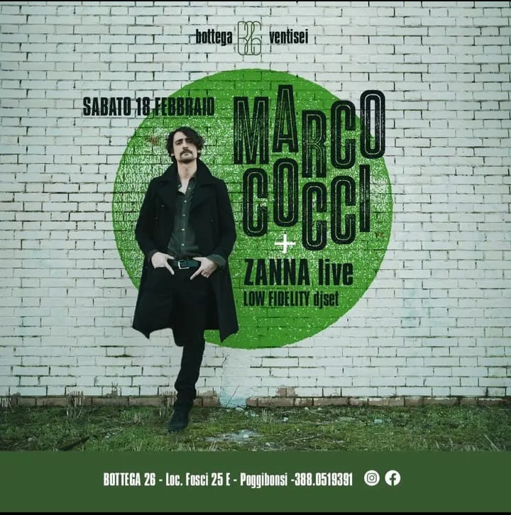 Sabato 18/02 TRIO poco "ACUSTICO"
(Ugo Nativi/Francesco Fanciullacci/Marco Cocci) Live @ BOTTEGA 26
Loc. Fosci-Poggibonsi