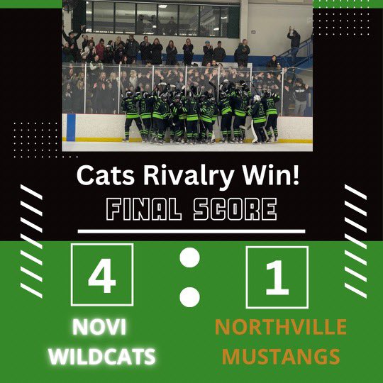 Novi_Hockey's tweet photo. OUR HOUSE!

The Cats took care of business last night, defeating Northville by a score of 4-1!

#Team25 #NCWH https://t.co/gFU90WeorT