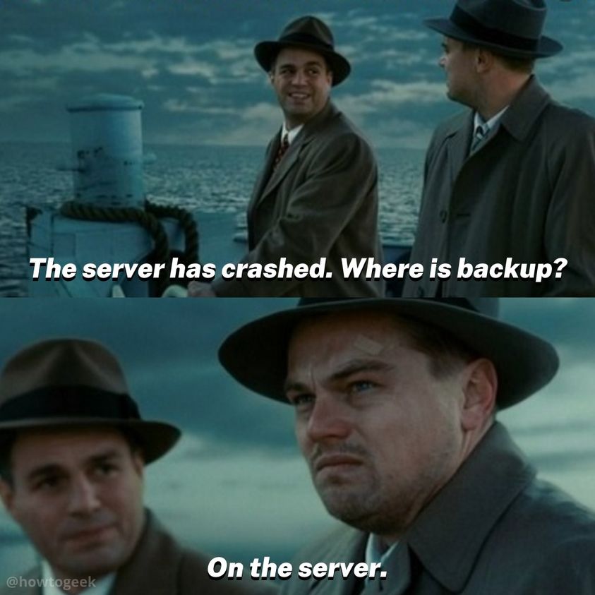 Spiceworks's tweet image. That&apos;ll hurt!
Has that ever happened to you as well?

Share your experience here in comments.
#funfriday #servercrash #techgag @howtogeek