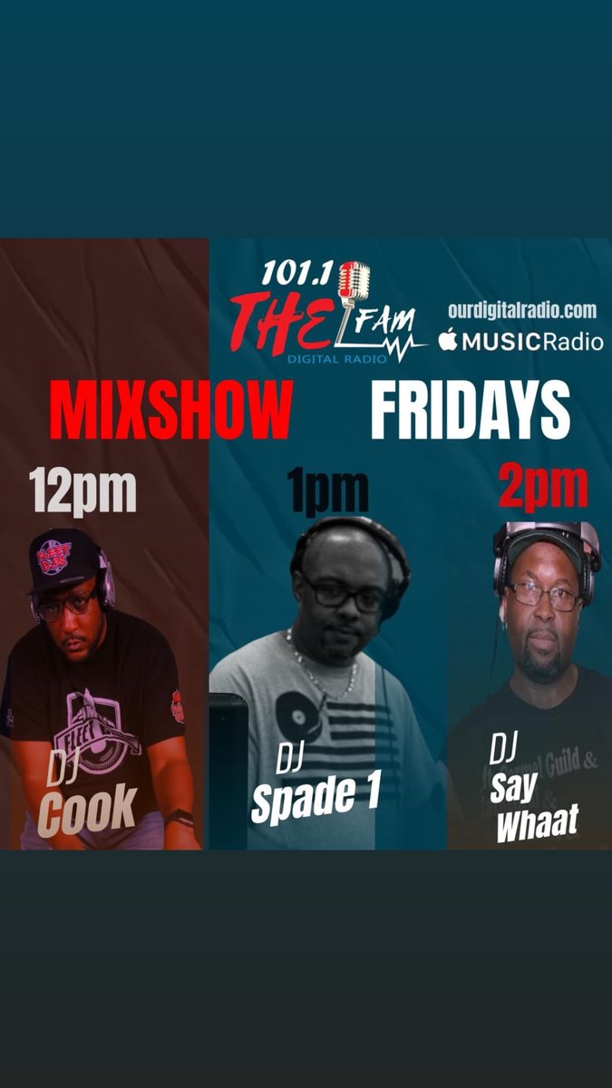 iamdjcookofva's tweet image. You know what it is them boy’s taking over tune in starting @ noon with @iamdjcookva 1pm @spade1worldwide and 2pm @dj_say_whaat on @1011thefam tune in and turn us up 🔊🔊🔊#fleetdjs #vafleetdjs118 #vafleetdjs #1011thefam #oldschool #musiclovers #djlife🎧#oldschoolhiphop