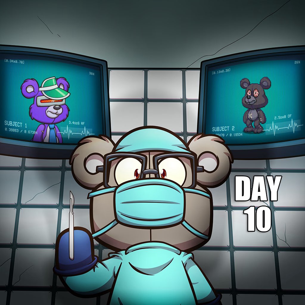 0xCHINOX's tweet photo. Oh boy… what’s dr. Bearington gonna do with my virgins? 😱🔥
🔪🧸🙃👉🏼@killabearsnft #NFT
#WeLikeTheBears #killabears #stakecation #web3 #art #killaverse https://t.co/DsIAfFBmQG